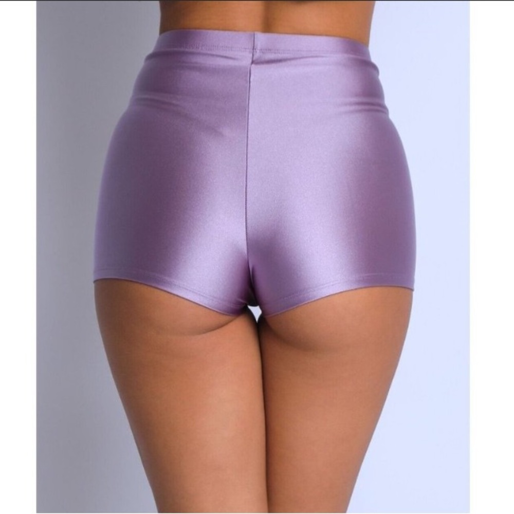 2/$12 Pole Dance Rave Metallic Shorts